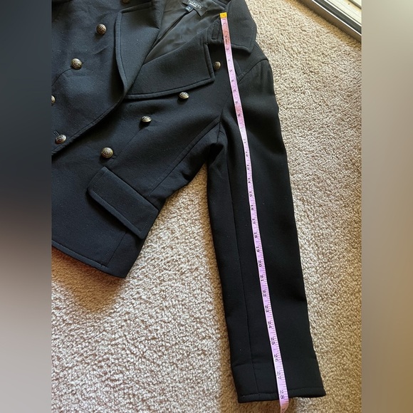 Talbots Luxe Wool Black Sz 10 Peacoat Jacket Blazer - Picture 13 of 13